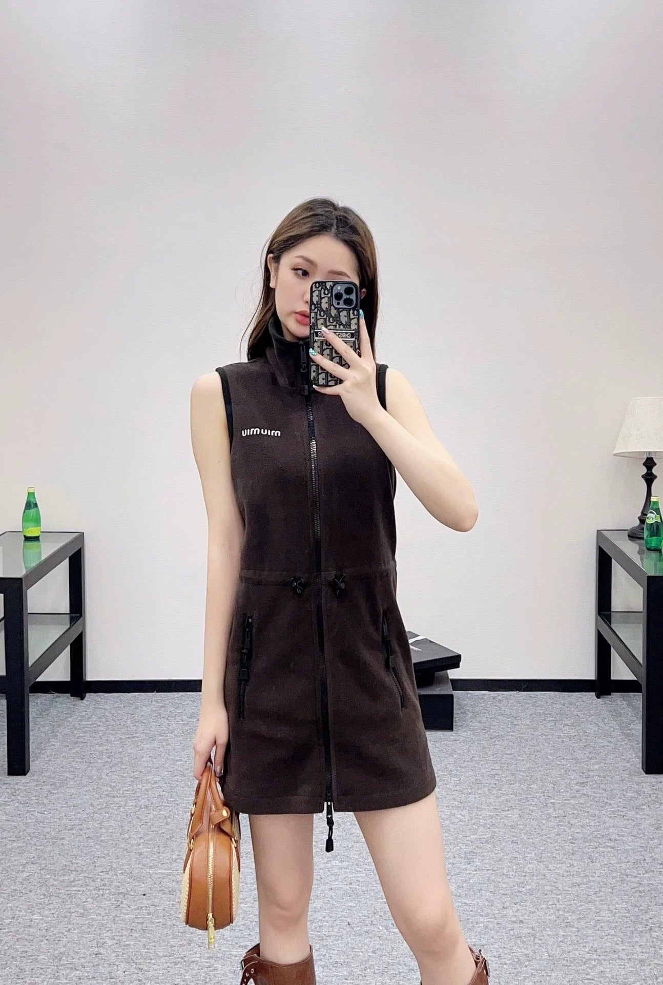 25fw Polar fleece vest skirt