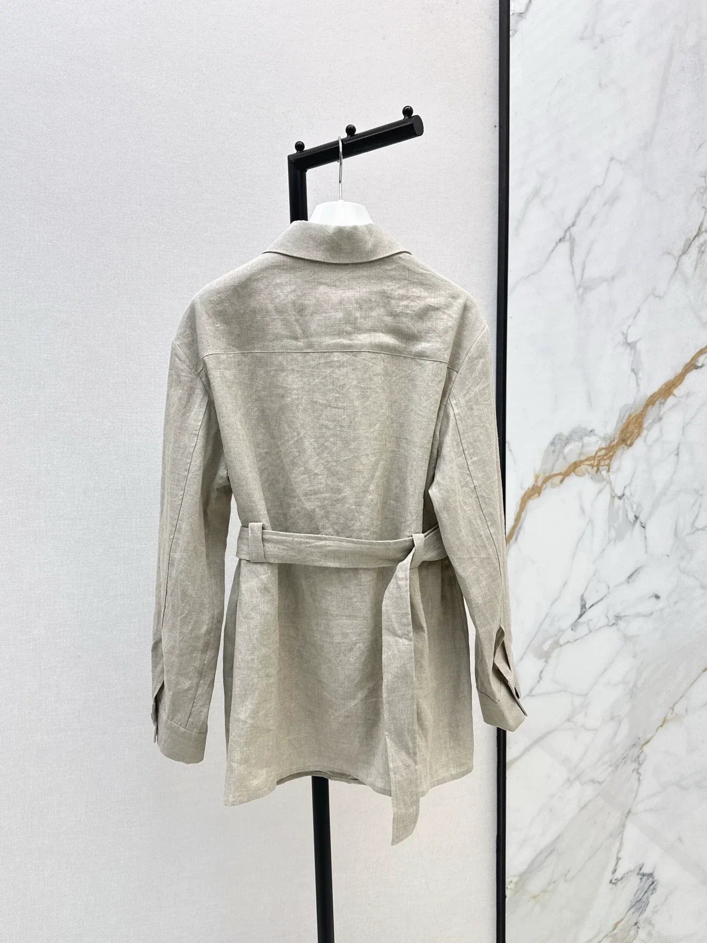 25fw Belt decoration silhouette shirt