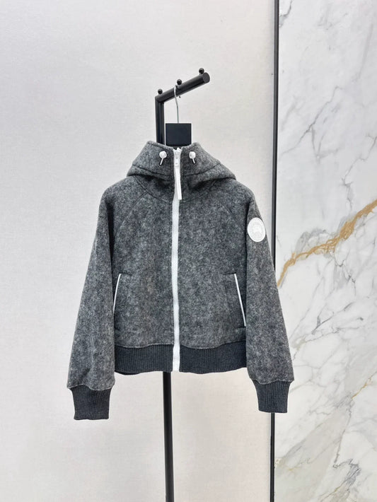 25fw Wool sports sweatshirt jacket