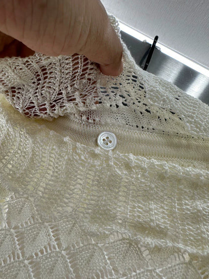 25fw Detachable lace knit top