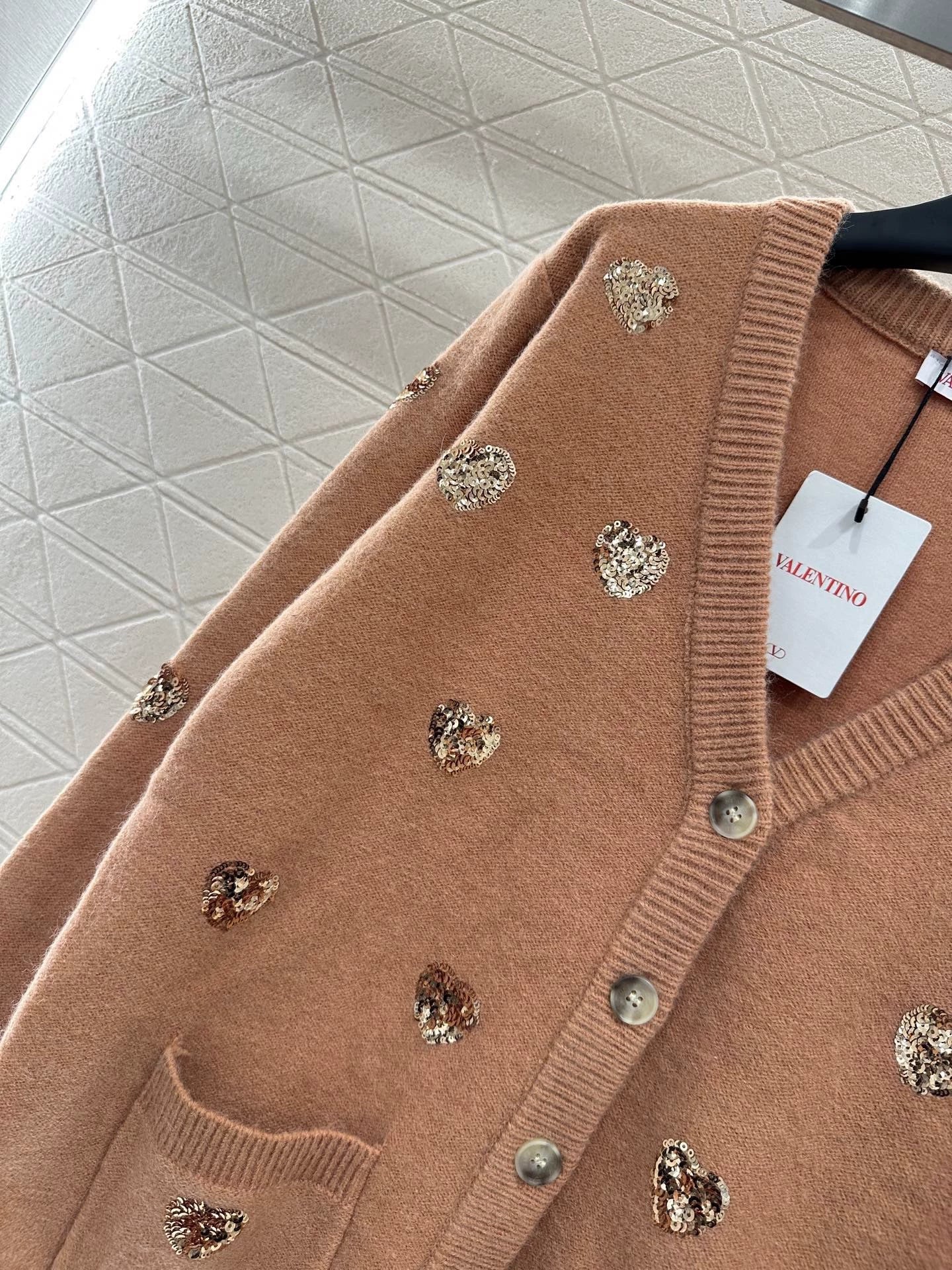 25 Sequin studded knitted cardigan