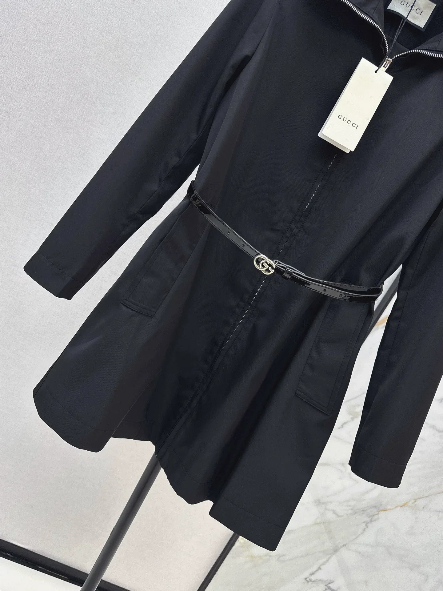 25fw Collar long windbreaker
