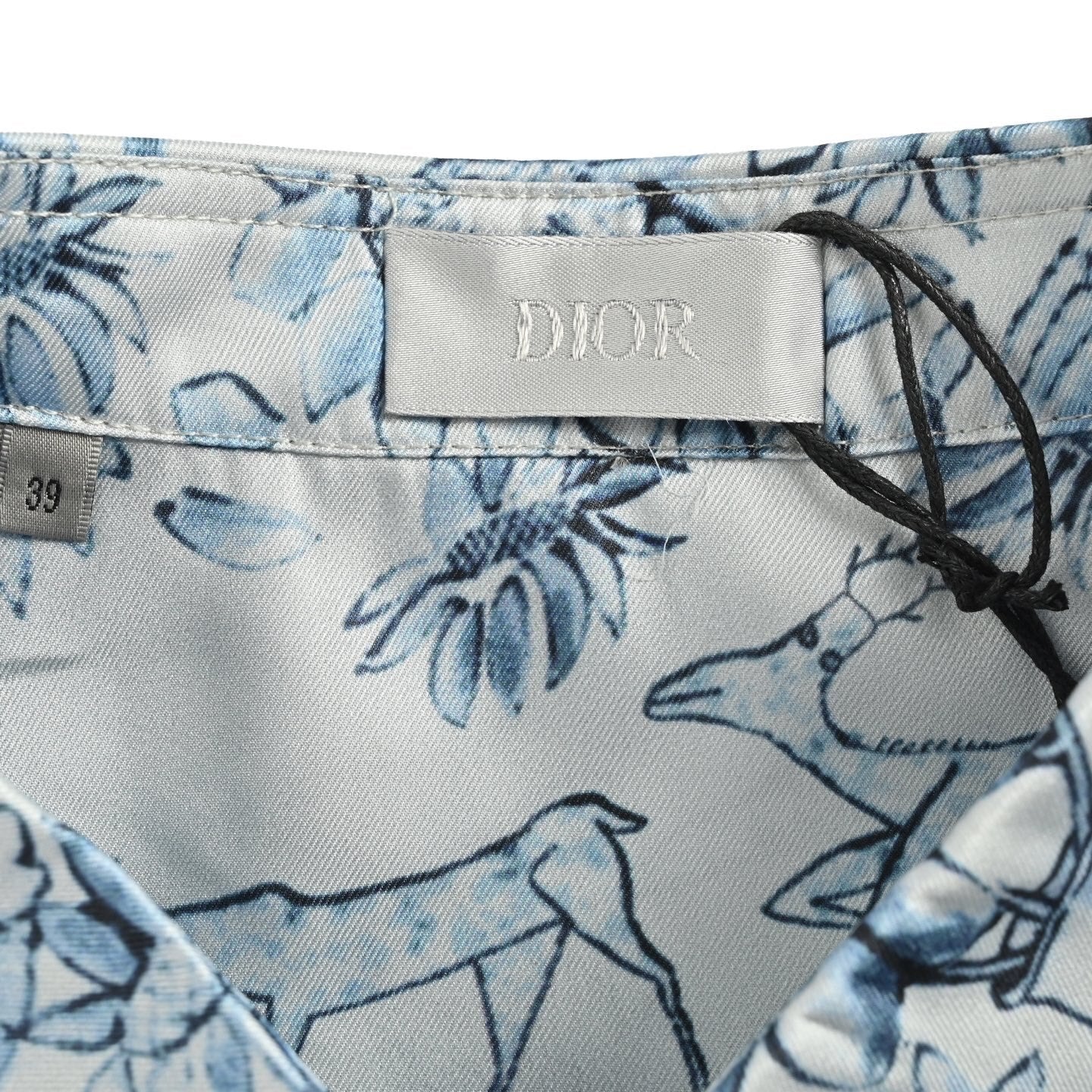 25ss Floral and animal print short-sleeved shirt