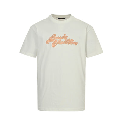 25ss Artistic Letter Logo Embroidered Short Sleeve