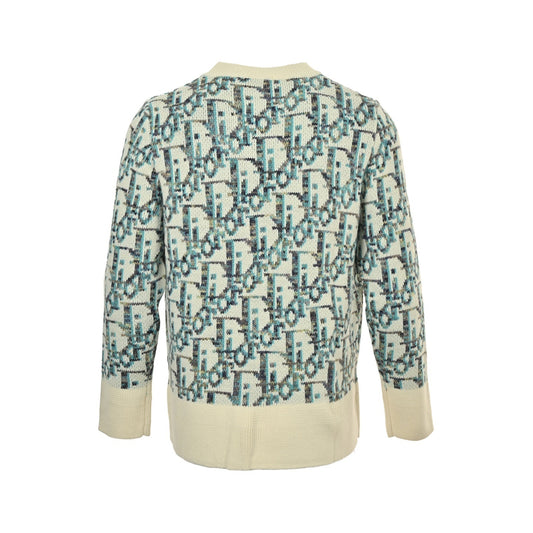 25Fw all-over print monogram jacquard sweater