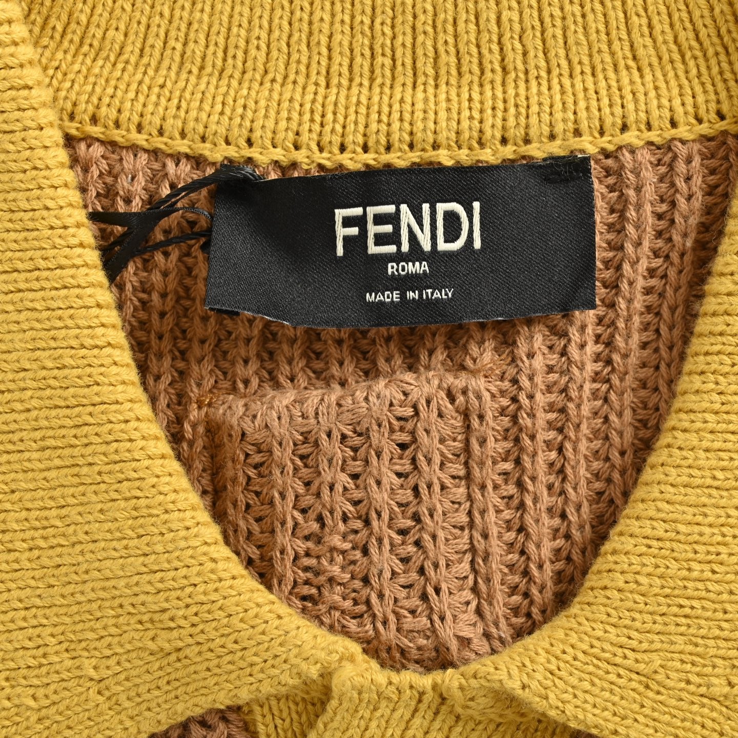 25ss Badge striped plain knit Polo short sleeved shirt