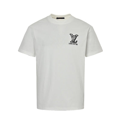 25ss Embroidered monogram logo short sleeves