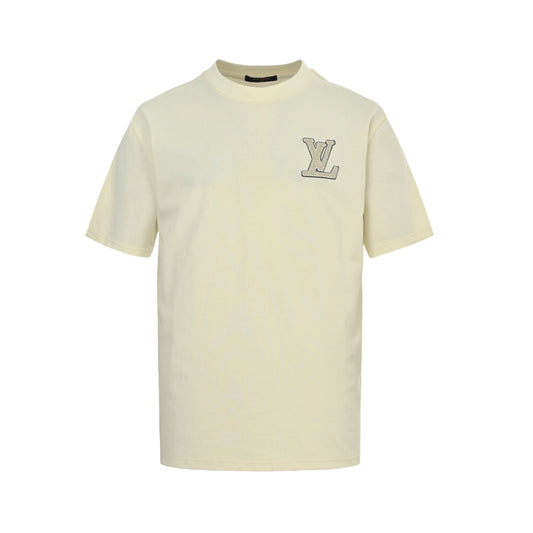 25ss woven embroidered letter logo short sleeved shirt