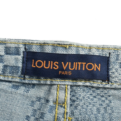 25ss checkerboard jacquard denim shorts