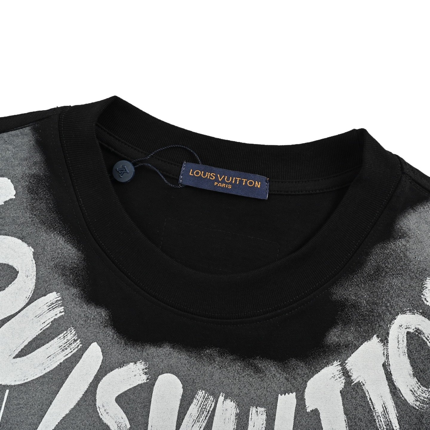 25ss Neckline graffiti letter print short sleeves