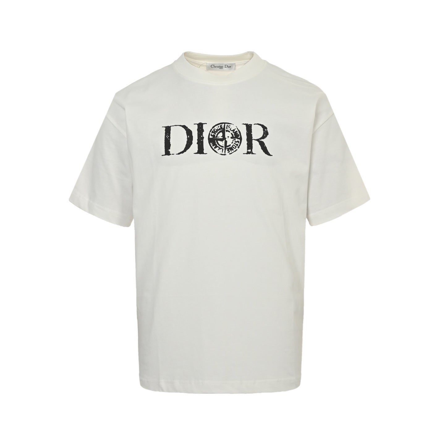 25ss Joint mottled letter logo print short-sleeved shirt