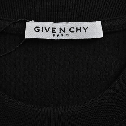 25ss Hand-painted lettering printed short sleeves on shoulders
