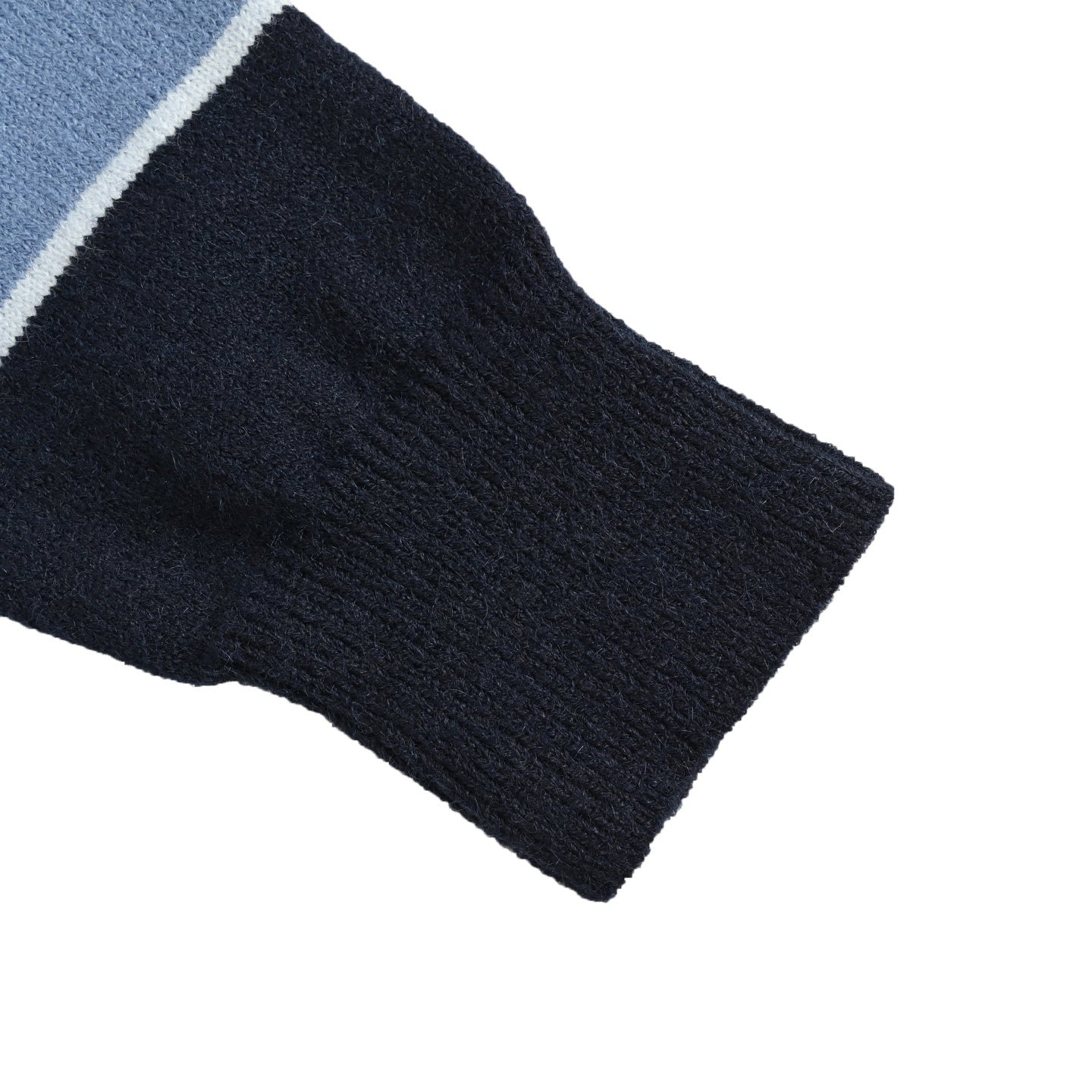 25Fw 25Fw Blue Gradient Stripe Patch Crew Neck Sweater
