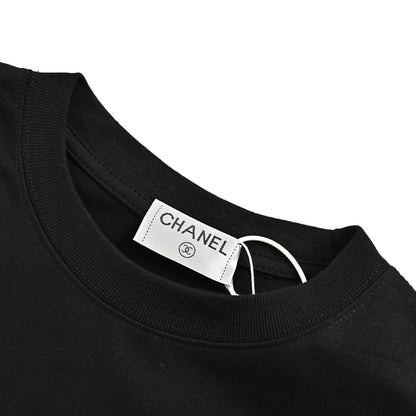 Hand-painted graffiti logo printed short sleeves