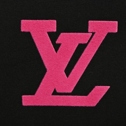 25ss front and back logo flocking print short sleeves