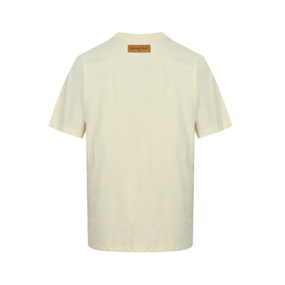 25ss woven embroidered letter logo short sleeved shirt