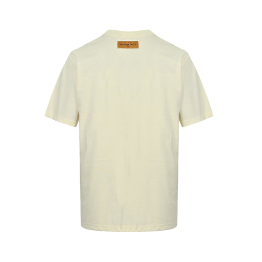 25ss woven embroidered letter logo short sleeved shirt