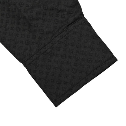 Jacquard shirt with dark pattern and monogram print
