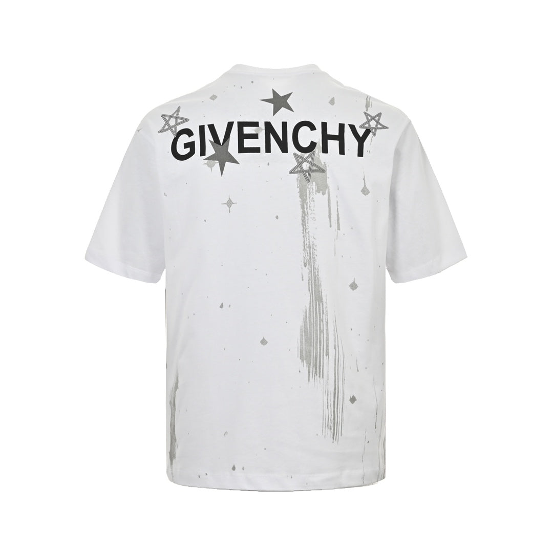 Star and letter print short sleeves