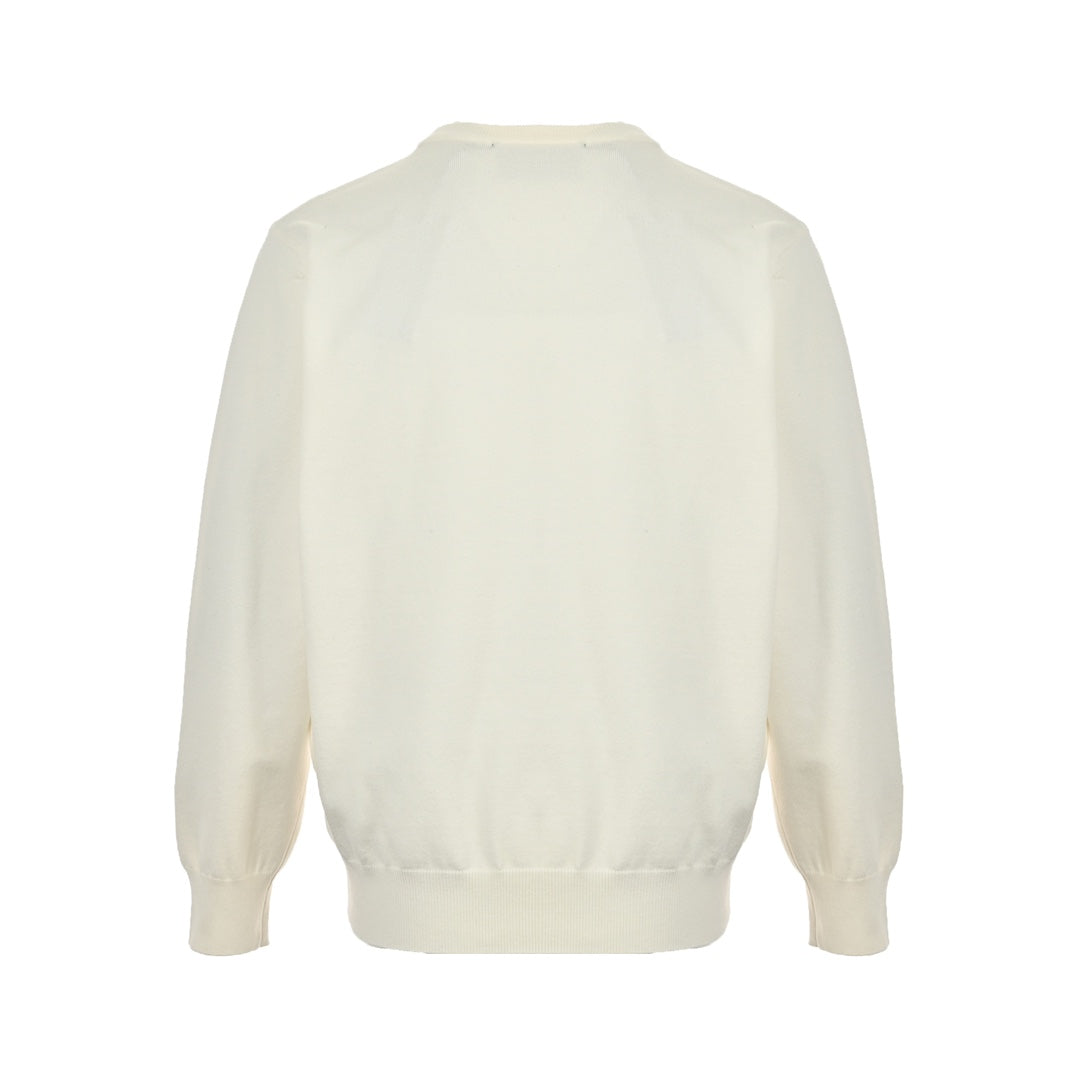 graffiti smiley crew neck sweater