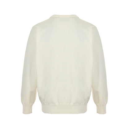 graffiti smiley crew neck sweater