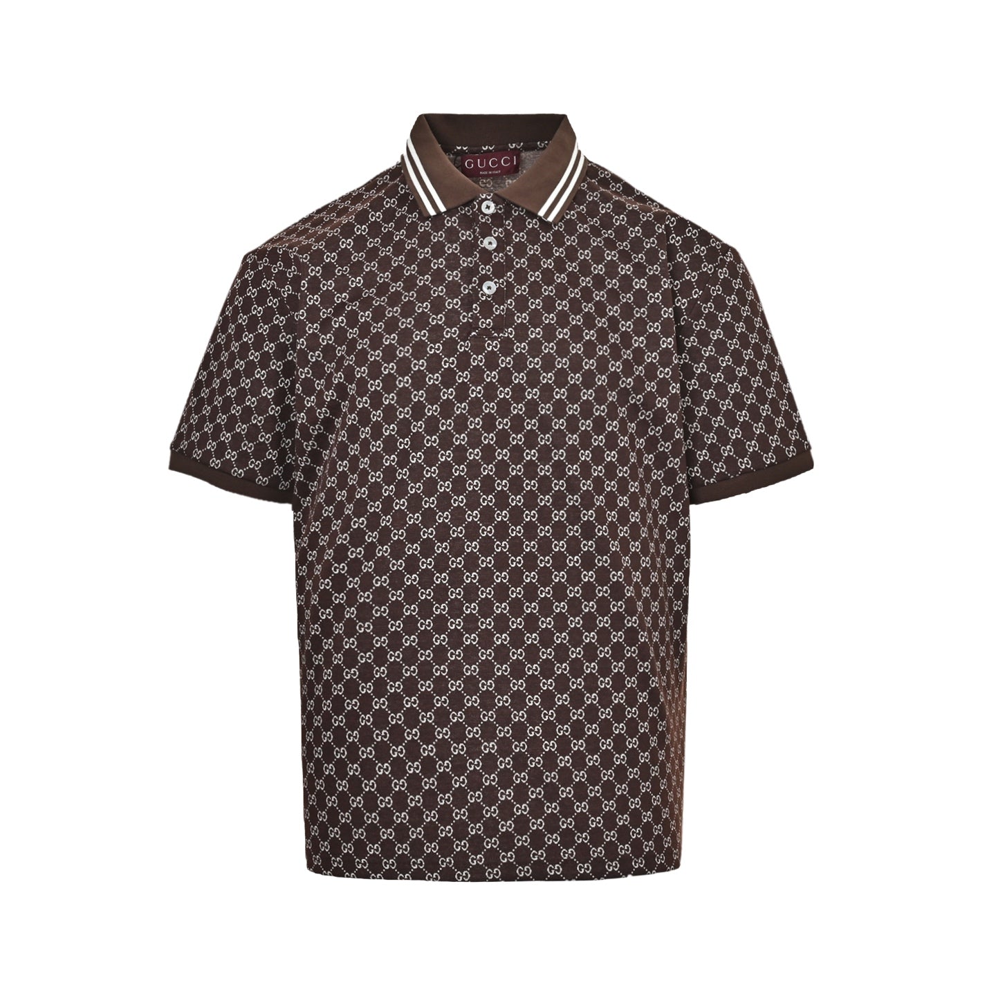 25ss full printed jacquard Polo short sleeved shirt