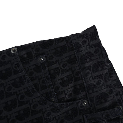 Co-branded Year of the Snake limited edition presbyopia all-over printed denim suit trousers