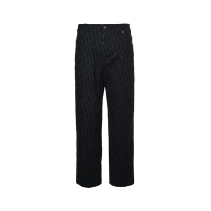 Co-branded Year of the Snake limited edition presbyopia all-over printed denim suit trousers