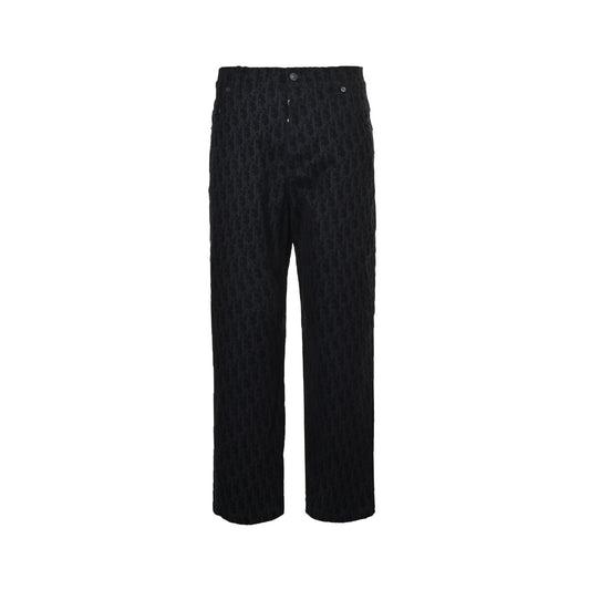 Co-branded Year of the Snake limited edition presbyopia all-over printed denim suit trousers