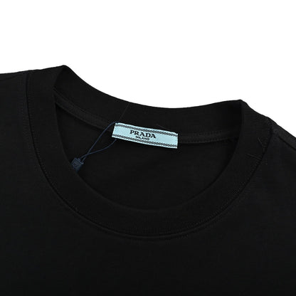 25ss Triangle leather patch pocket short sleeves