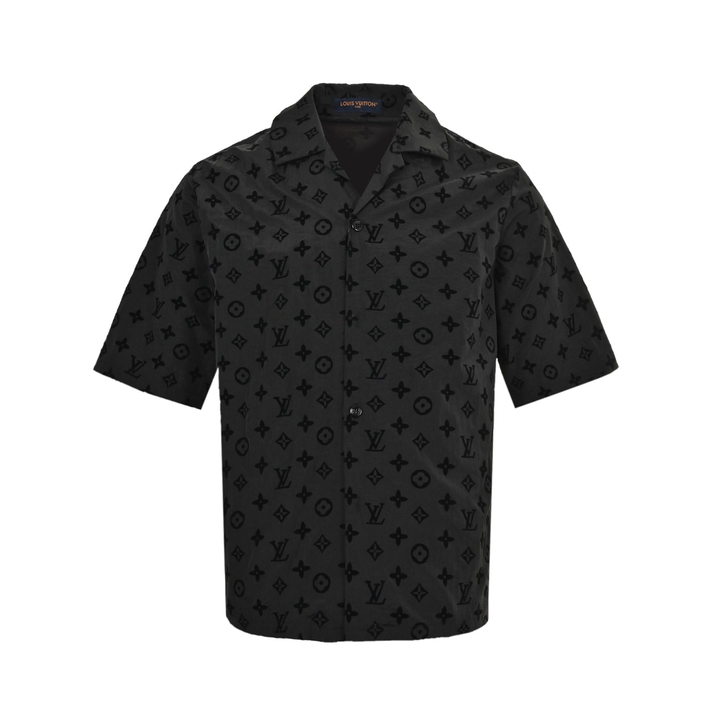 25ss full printed floral plush short sleeved shirt
