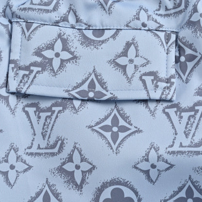 24ss full print floral silk set beach shorts