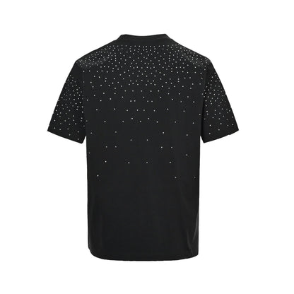 25ss Rivet Logo Starry Sky Hot Diamond Short Sleeve