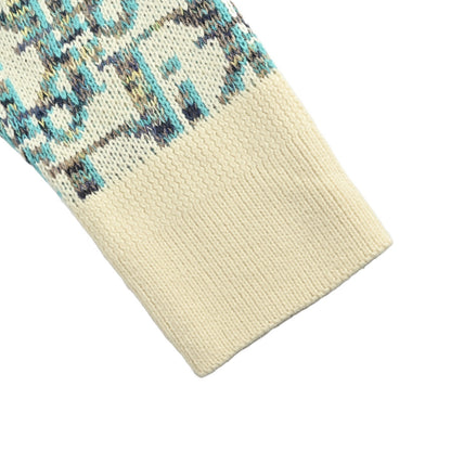 25Fw all-over print monogram jacquard sweater