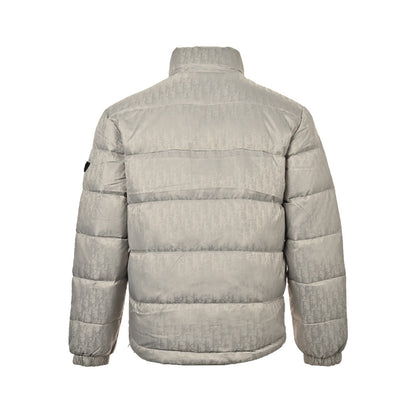 All over printed dark pattern presbyopic down jacket