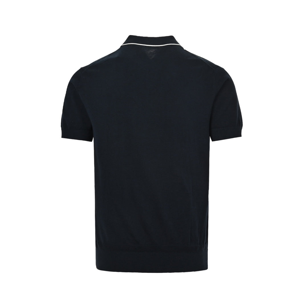 Classic Embroidered Small Logo Knitted Polo Short Sleeve