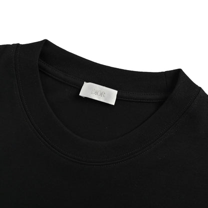 Presbyopic appliqué embroidered letter short sleeves