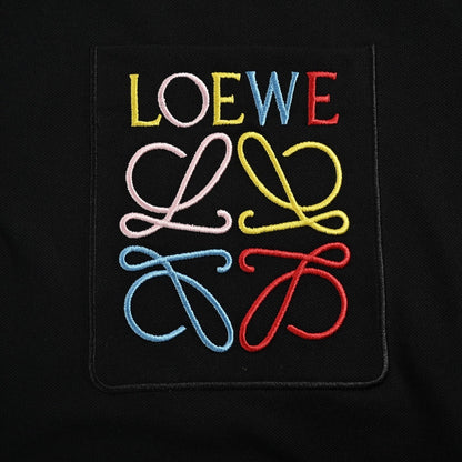 25ss pocket color embroidered Polo short sleeved shirt