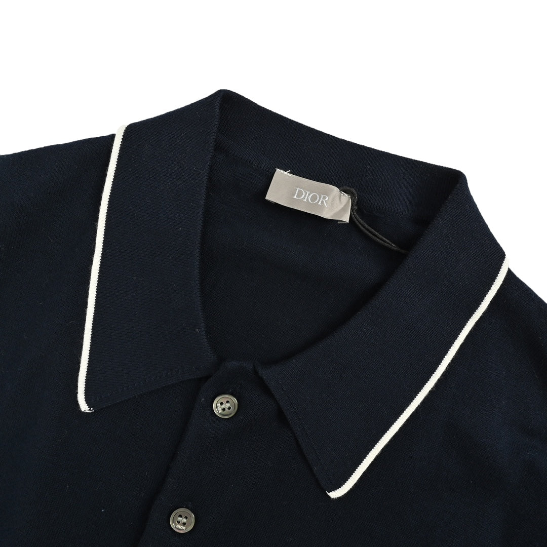 Classic Embroidered Small Logo Knitted Polo Short Sleeve