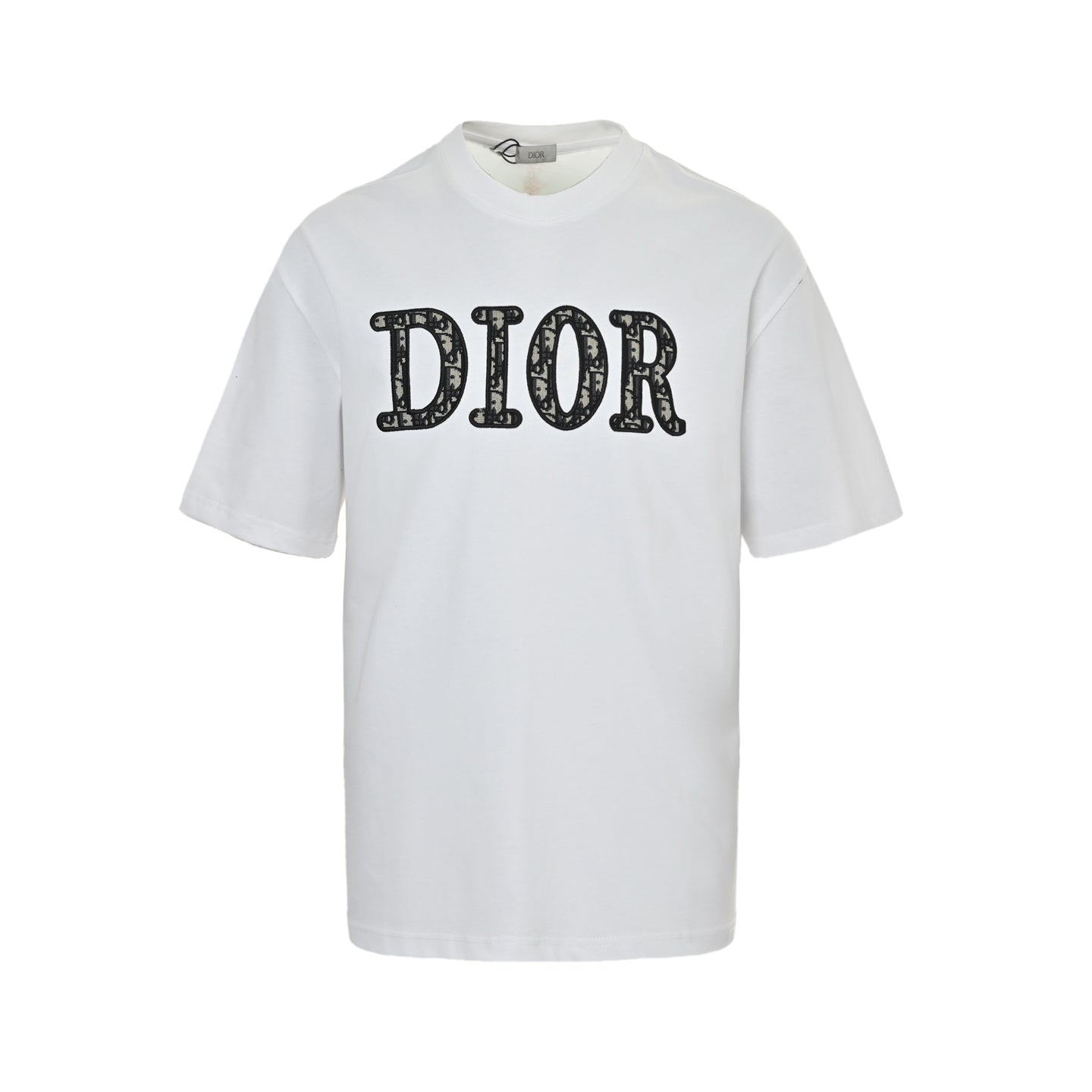 Presbyopic appliqué embroidered letter short sleeves