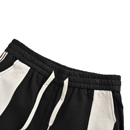 G 25 Splicing embroidered letter shorts