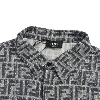 25ss Topstitched FF jacquard short-sleeved shirt