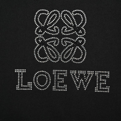 25ss rhinestone clover short sleeved shirt