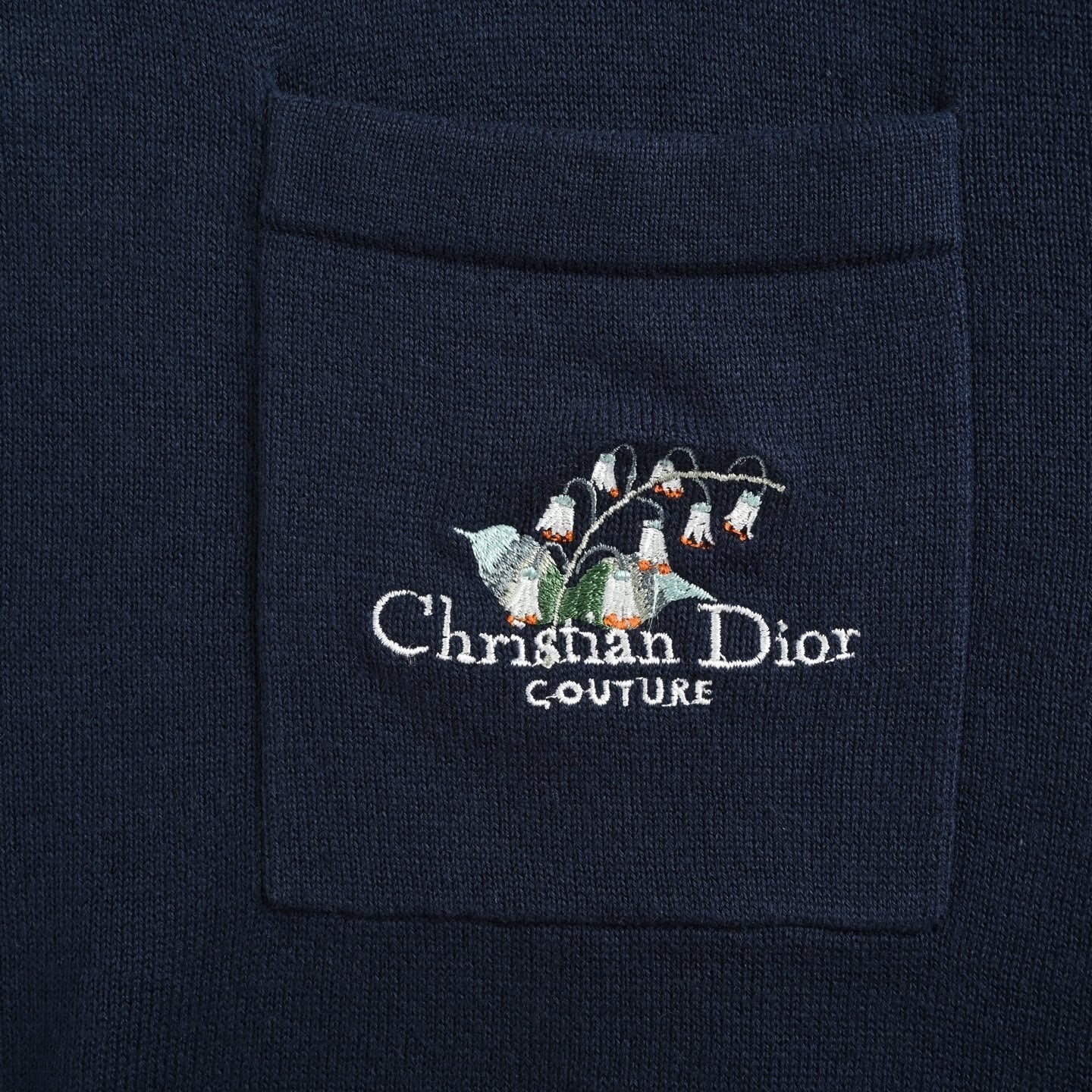 25ss Lily of the Valley Embroidery Knitted Polo Short Sleeve