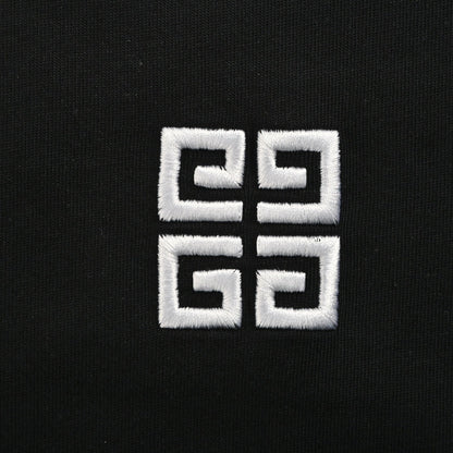 25ss front and back grid letter logo embroidered short sleeved shirt