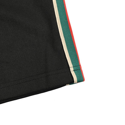 25SS Classic red and green webbing pockets Double G embossed shorts