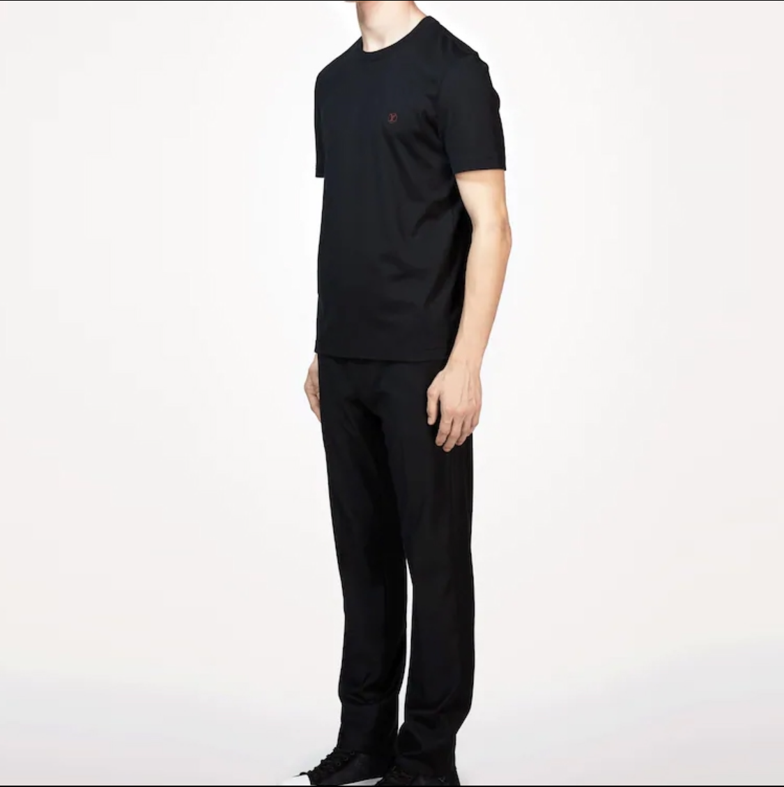 25ss red embroidered short sleeved shirt with small label