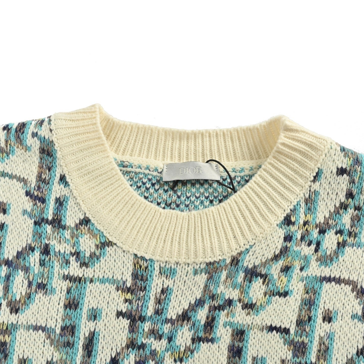 25Fw all-over print monogram jacquard sweater