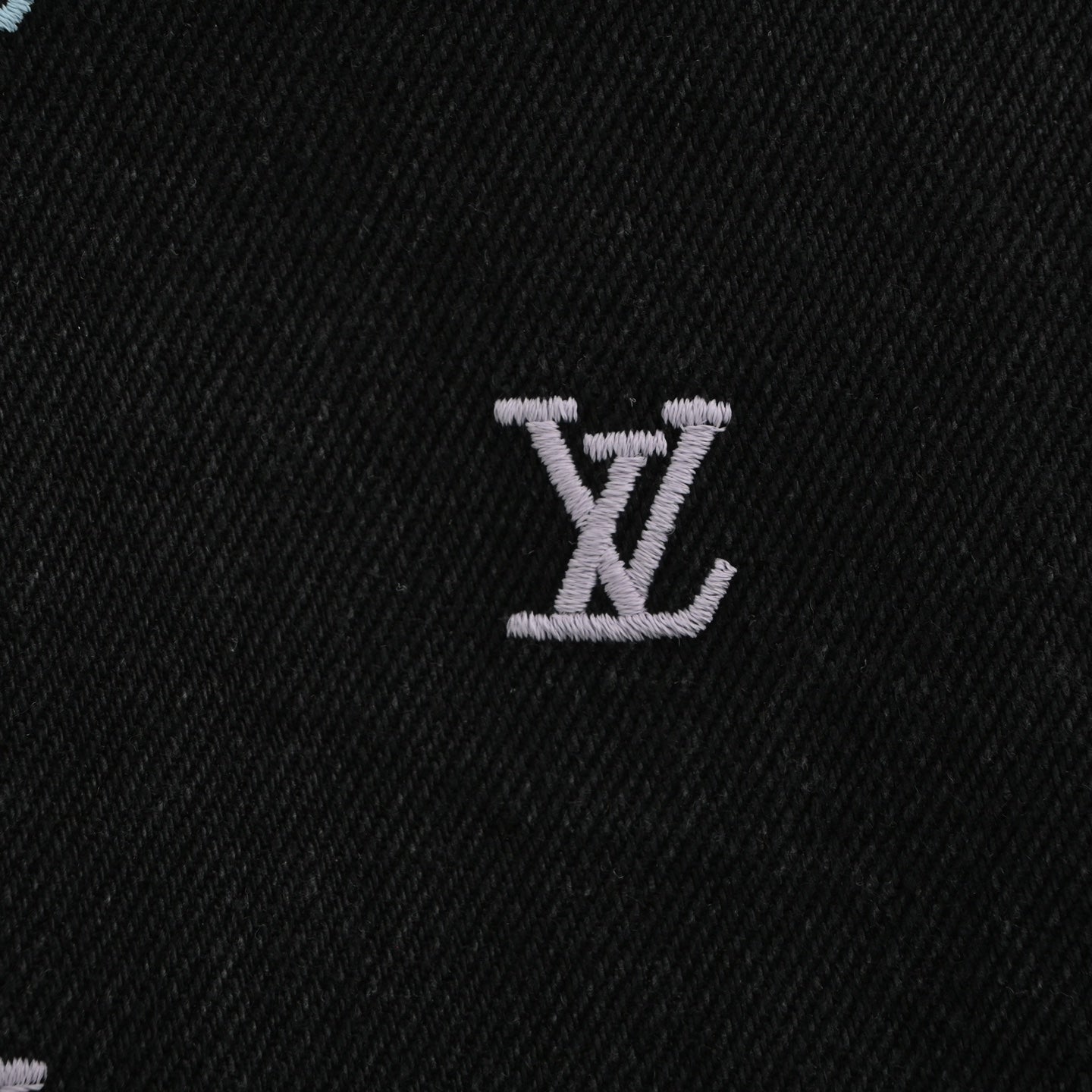 Gradient fully embroidered denim jacket set