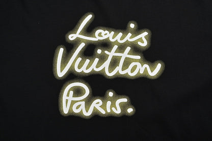 25ss neon logo printed short sleeved shirt